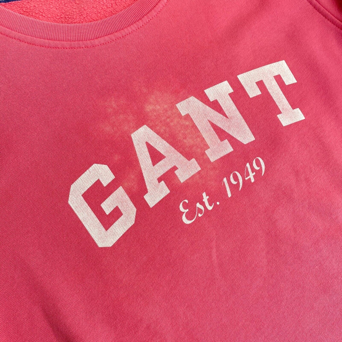 GANT Pullover mit Rundhalsausschnitt und Logo in Rosa, Größe S