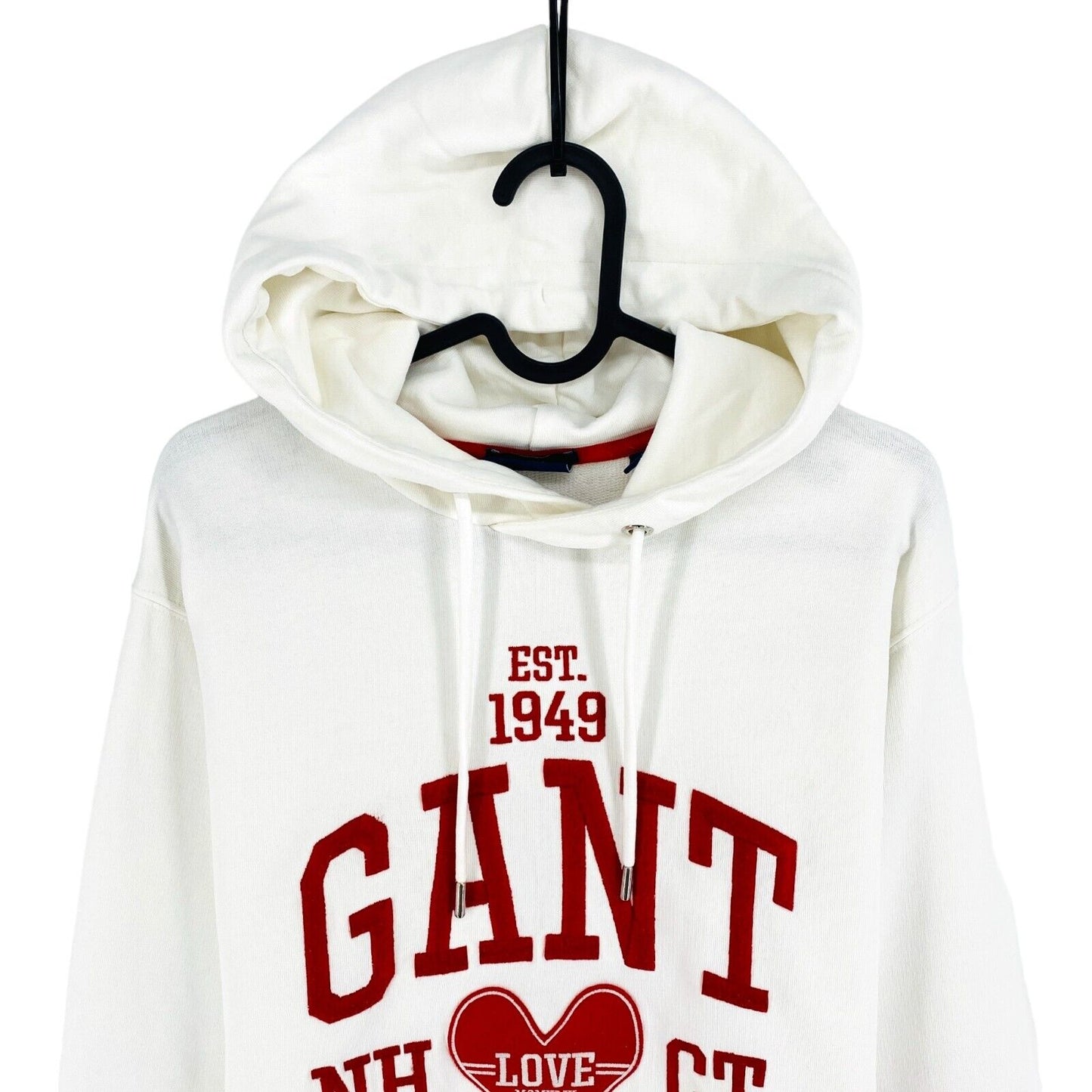 GANT White Unisex Hoodie Sweater Jumper Size XS