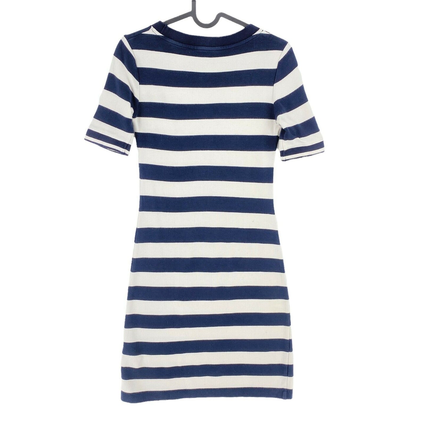 GANT Navy Blue Striped Crew Neck Dress Size XS