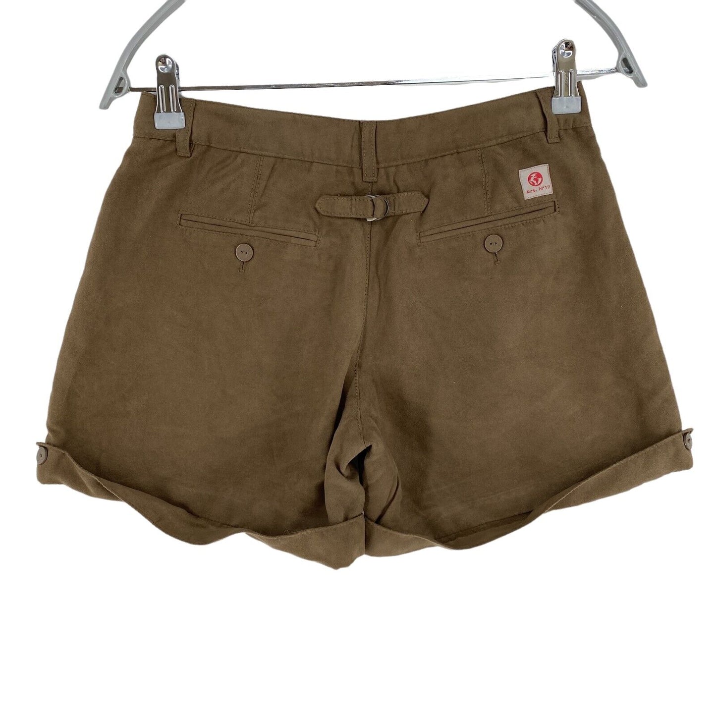 Okaïdi Brown Suede Leather Bermuda Shorts Size 14 Years 156 Cm W27