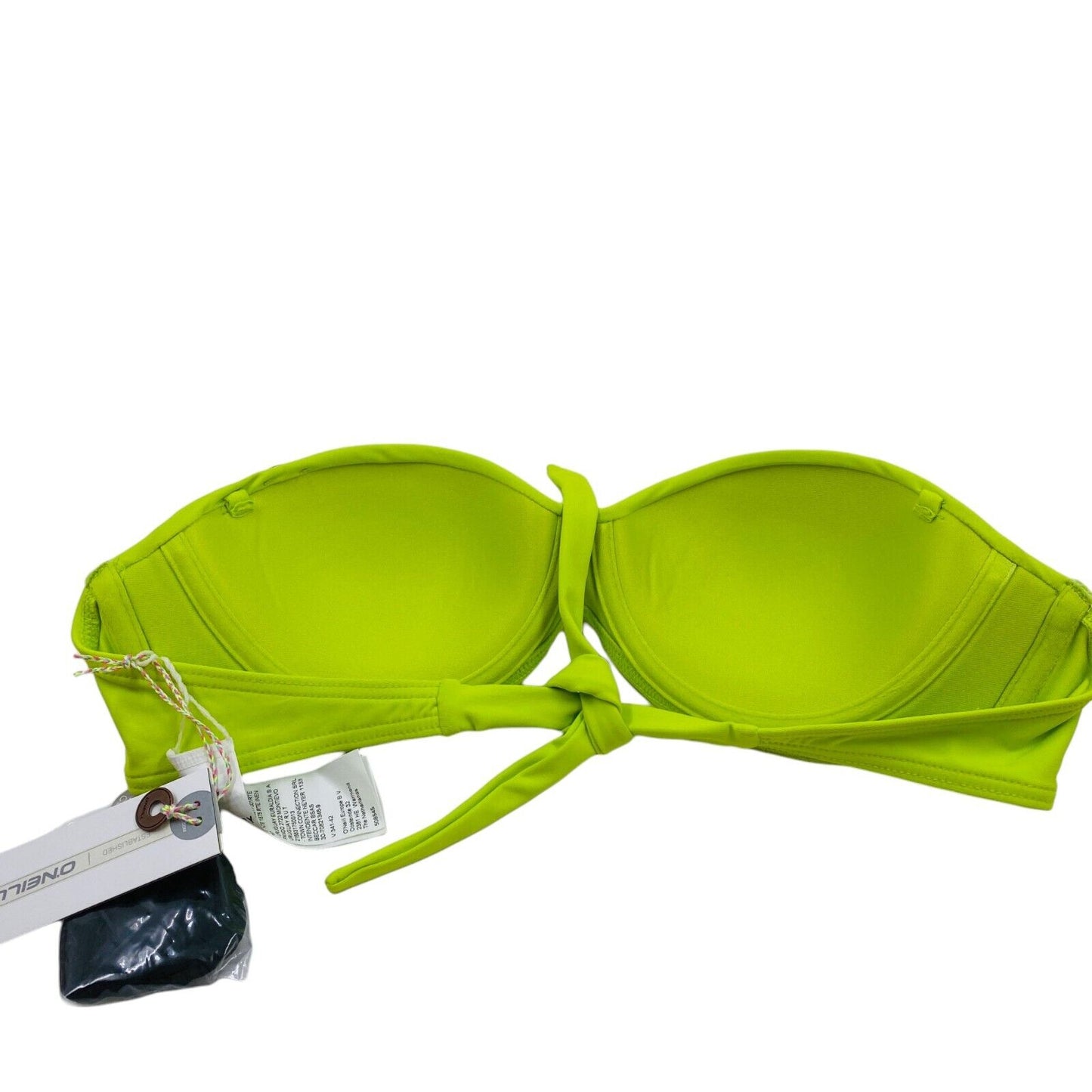 O`Neill Women Green Solid Padded Wire Bikini Top Swimwear Size EU 38B