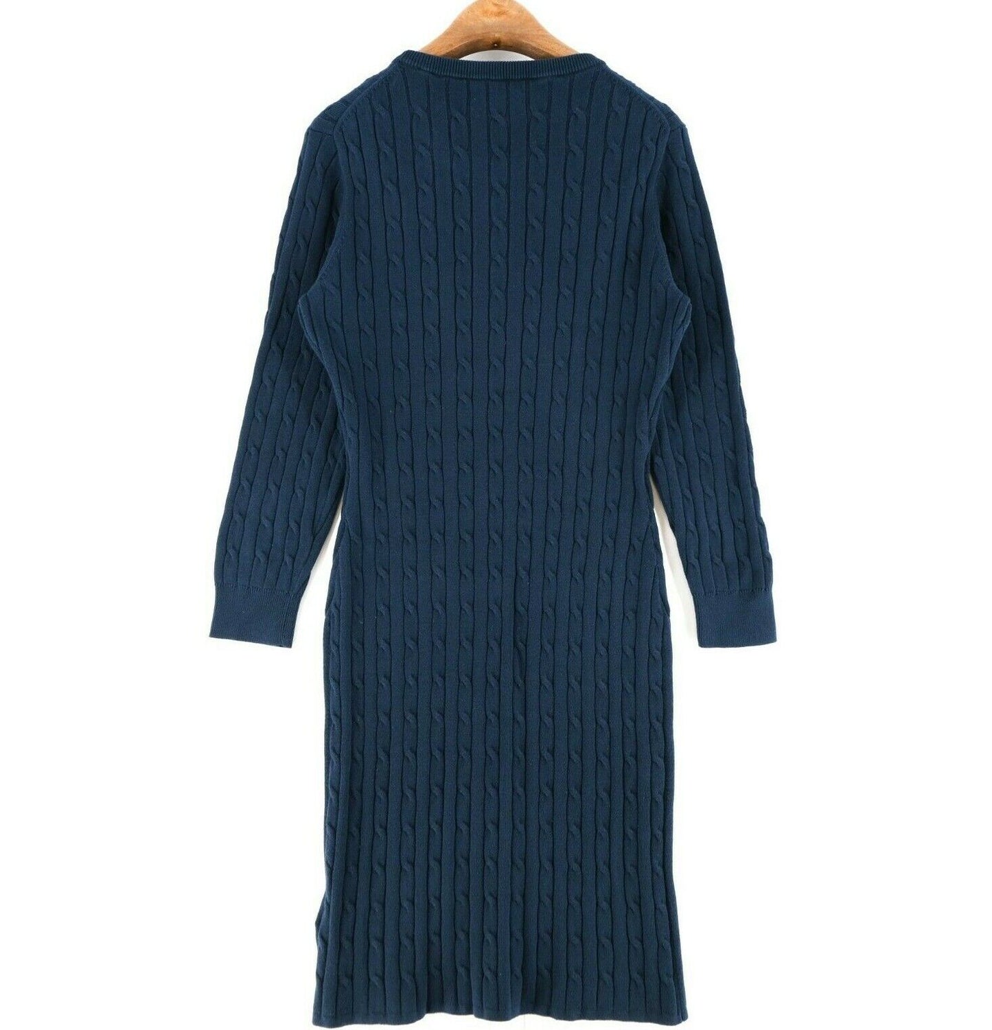 GANT Dark Blue Long Jumper Cable Knit Dress Size S