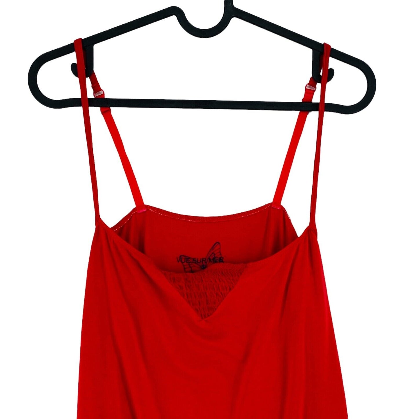 VUE SUR MER Red Sleeveless Square Neck Tank Top Size 3 / L