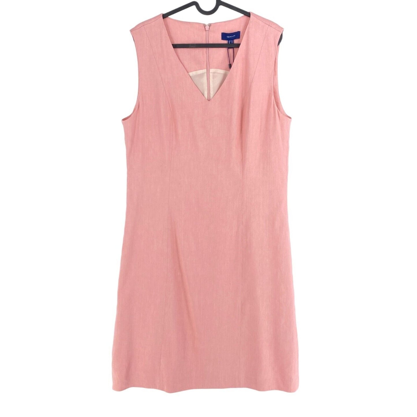 GANT Pink Sleeveless Stretch Linen Dress Size EU 44 UK 18 US 14