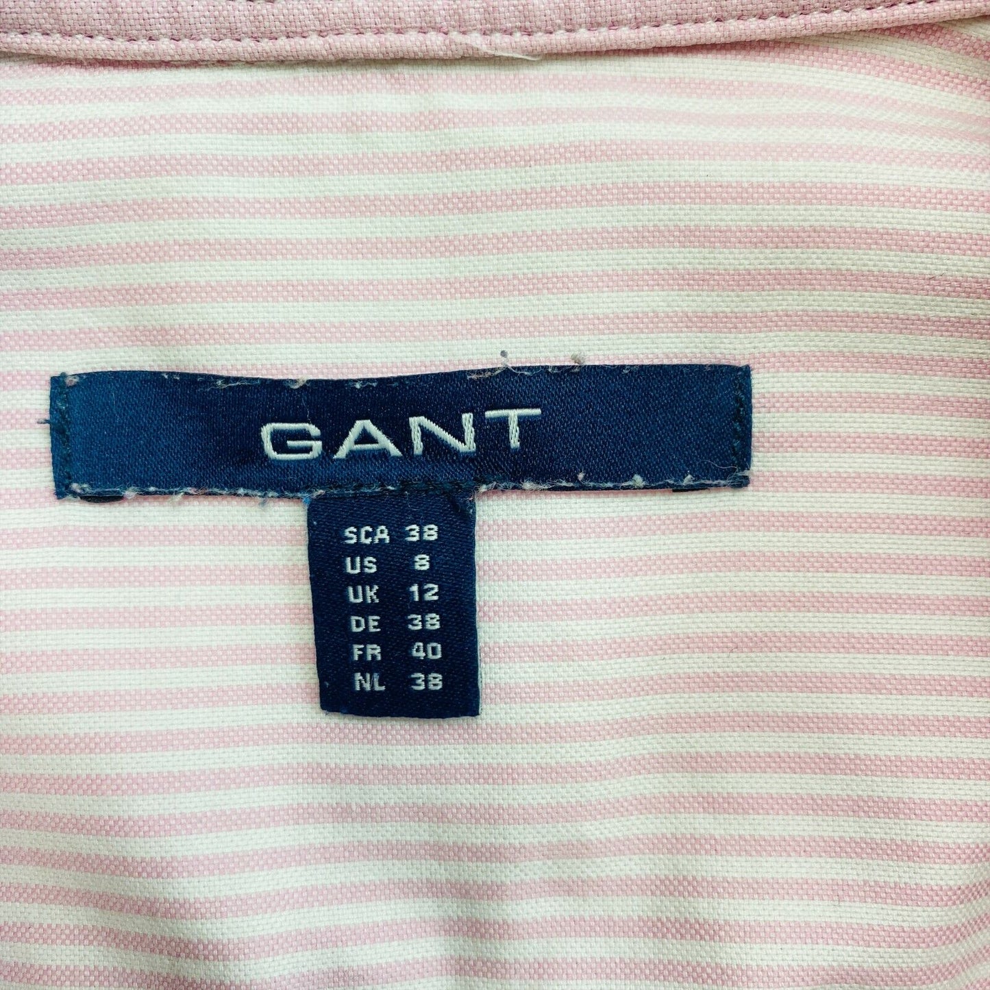 GANT Pink Striped Shirt Size EU 38 UK 12 US 8