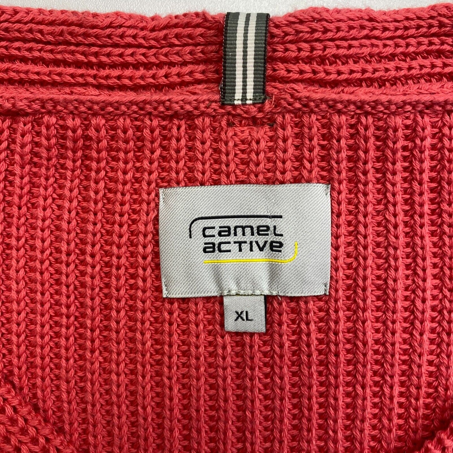 CAMEL ACTIVE Women Pink Knitted V Neck Jumper Sweater Size XL