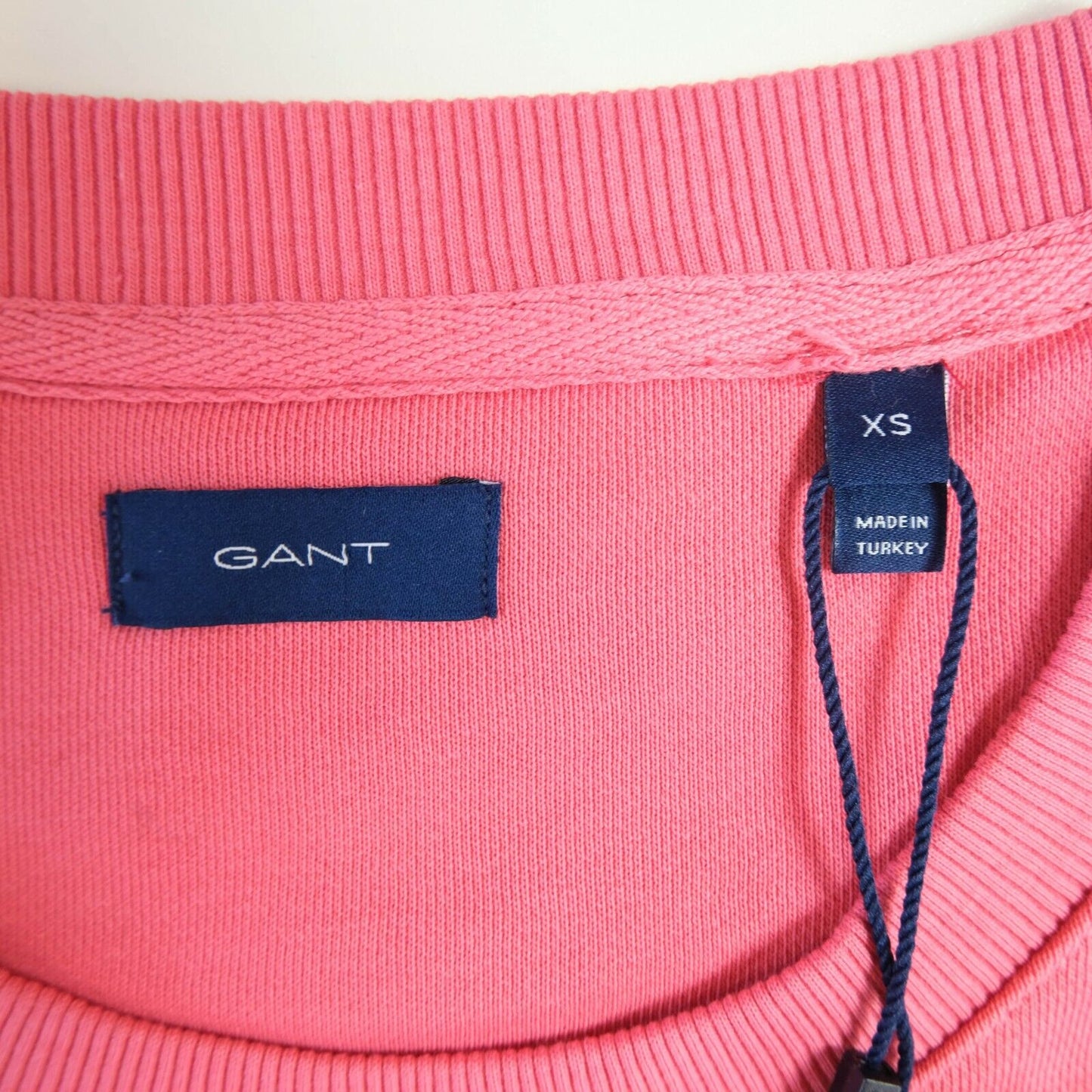 GANT Pink Cotton Blend Crew Neck Cardigan Jumper Size XS