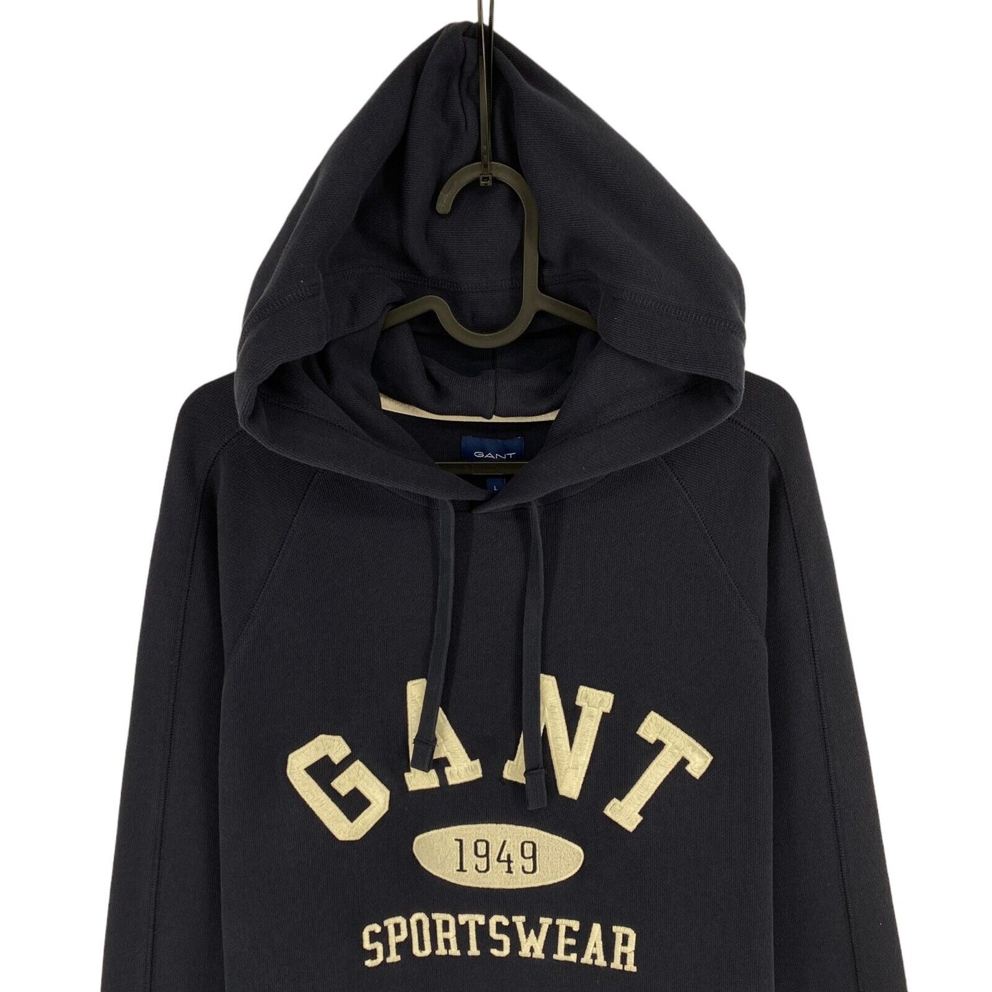 GANT Men Navy Blue Collegiate Hoodie Sweater Pullover Jumper Size L