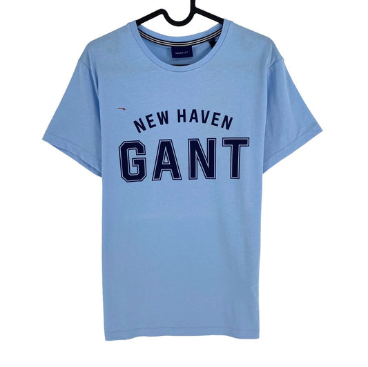 GANT Men Blue Logo Crew Neck Short Sleeves T Shirt Size S