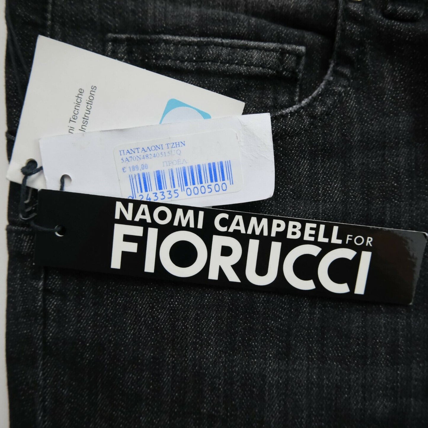 FIORUCCI x NAOMI CAMPBELL Dark Grey Skinny Jeans Size 27