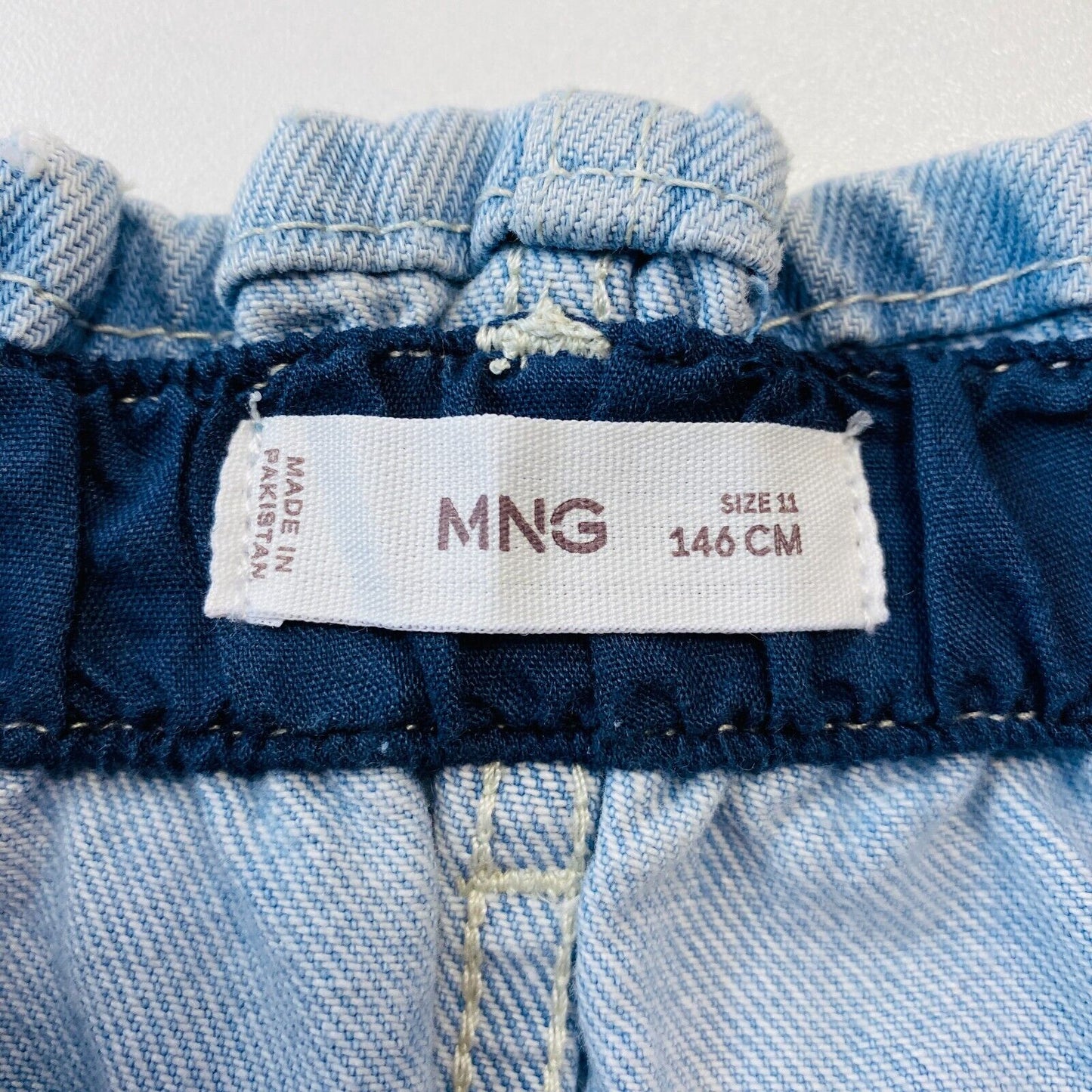 MANGO Girls Blue Regular Straight Fit Jeans Size 11 Years 146 cm W22