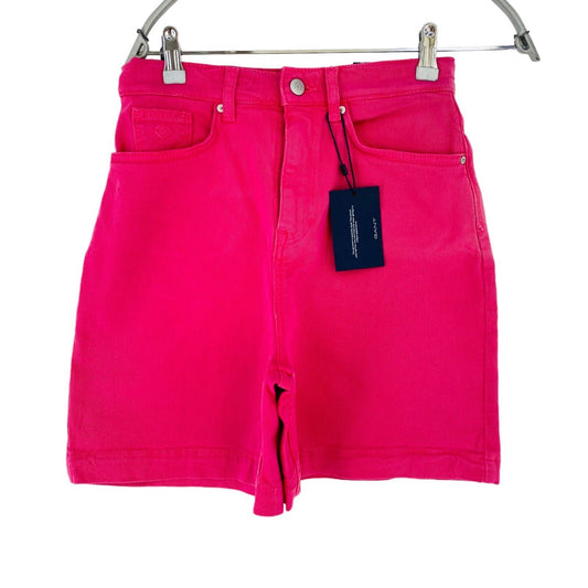 GANT Women Pink Regular Fit Denim Shorts W26