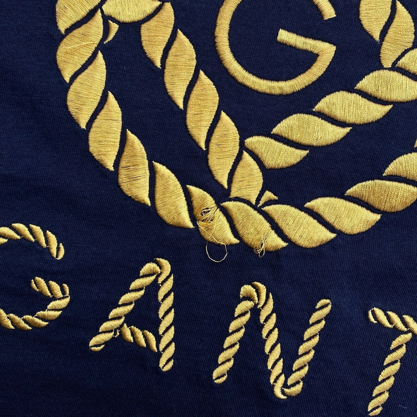 GANT Women Navy Blue Rope Icon Crew Neck Short Sleeves T Shirt Size M