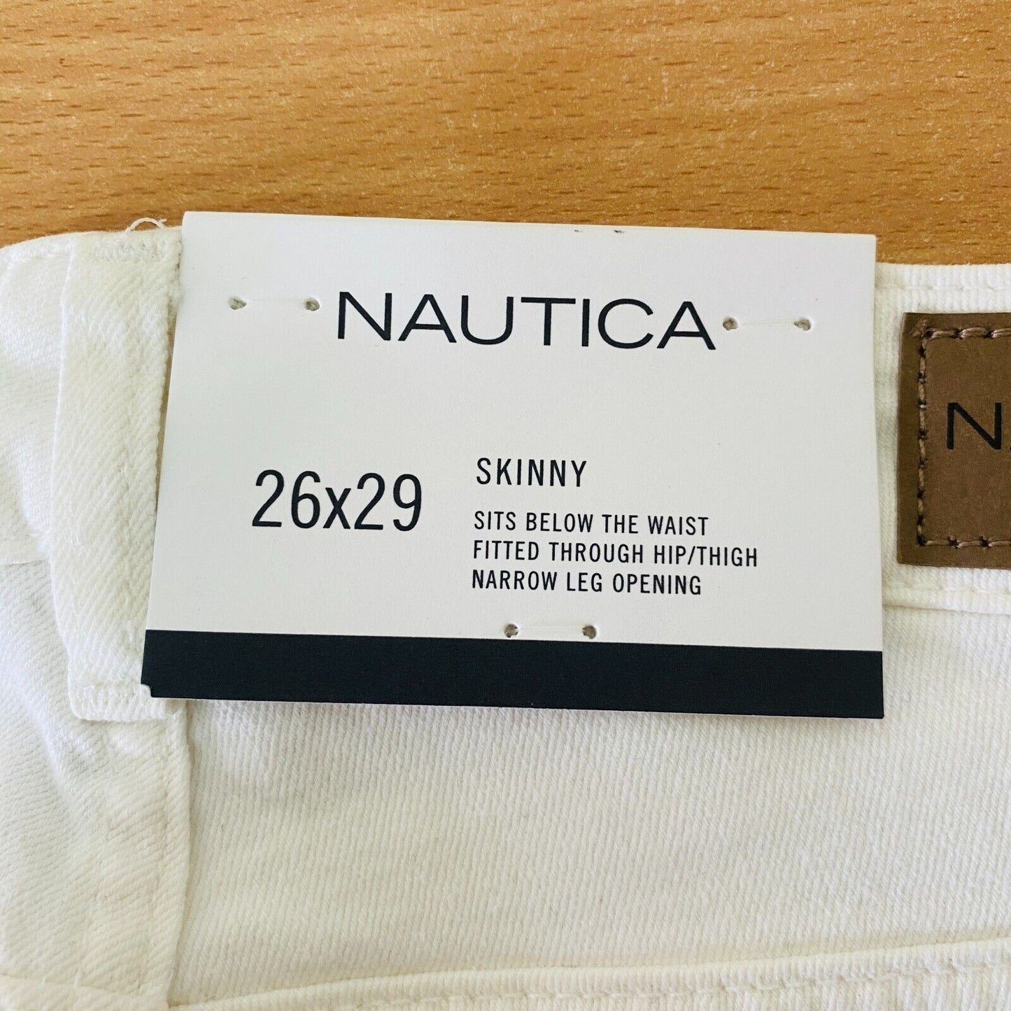 NAUTICA Women White Stretch Narrow Skinny Fit Jeans Size W26 L29