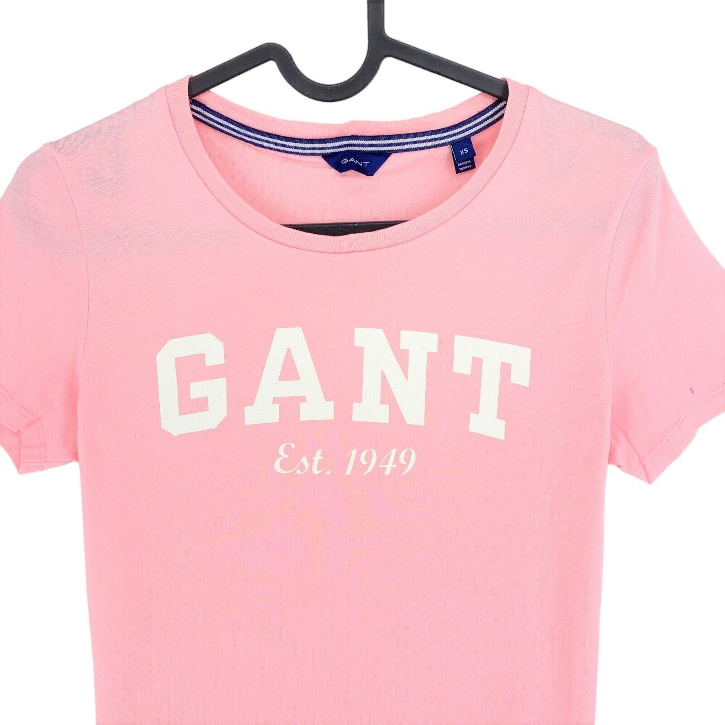 GANT T-shirt à col rond avec logo rose clair taille XS