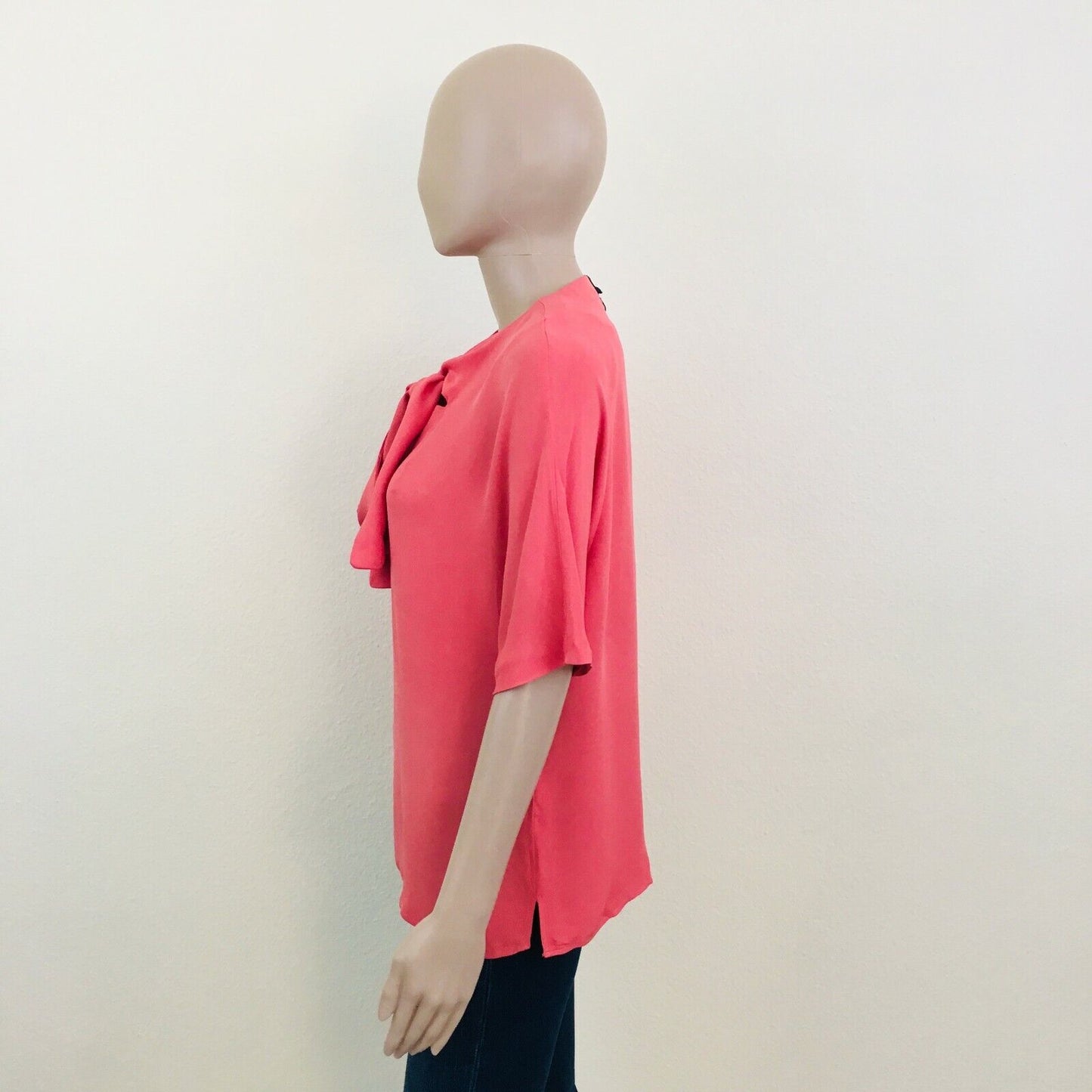 ZARA Pink Short Sleeve Shirt Top Blouse Size S M