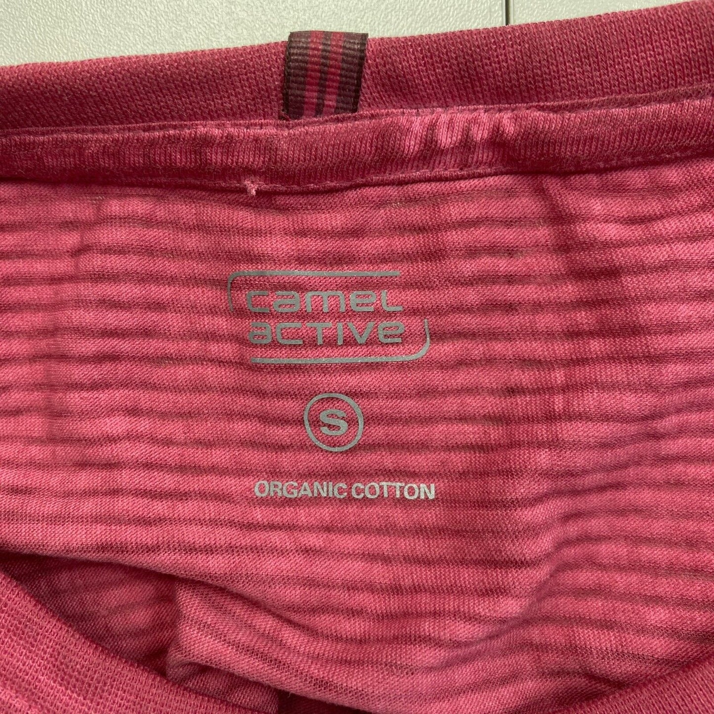 Camel Active Pink Striped Crew Neck Long Sleeves T Shirt Size S