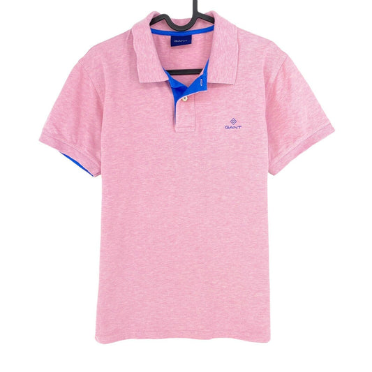 GANT Pink Contrast Collar Pique Rugger Polo Shirt Size S