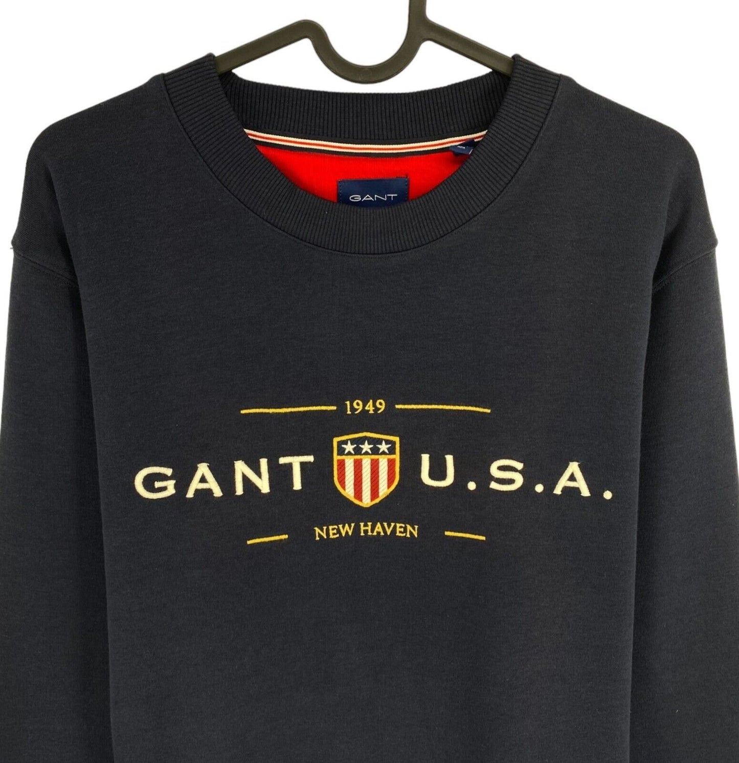 GANT Navy Blue Banner Shield Crew Neck Jumper Sweater Size L