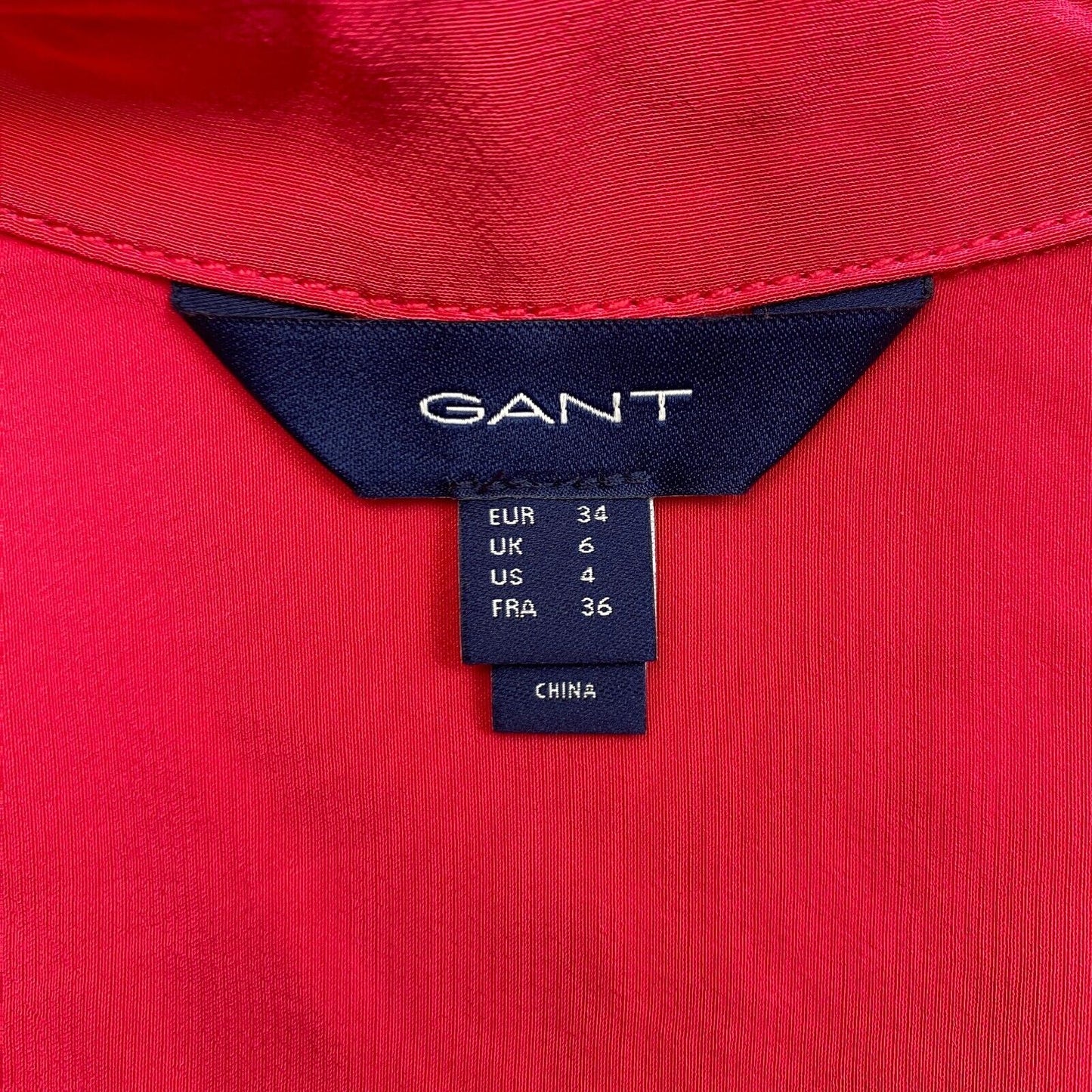 GANT Women Pink Relaxed SS Tunic Dress Size EU 34 UK 6 US 4