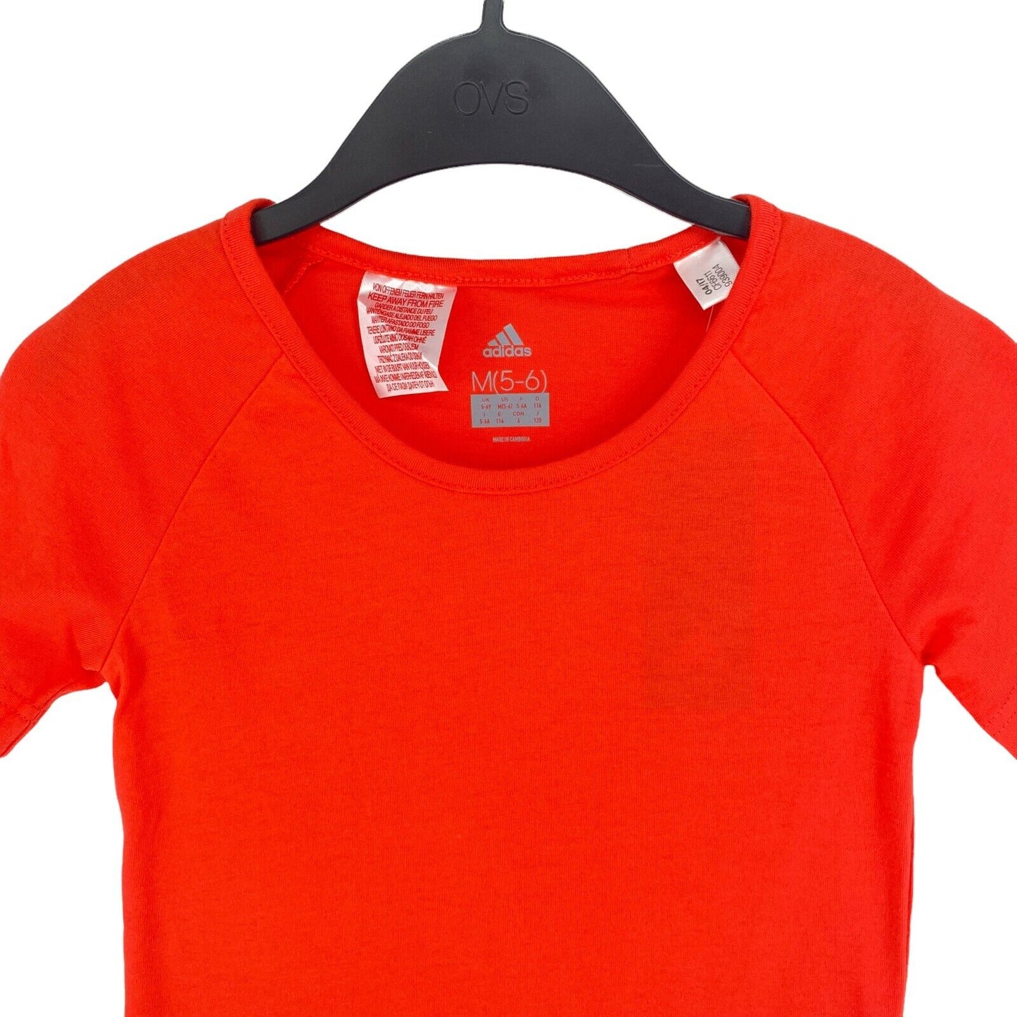 Adidas Red Cotton Crew Neck T Shirt Size 5 - 6 Years