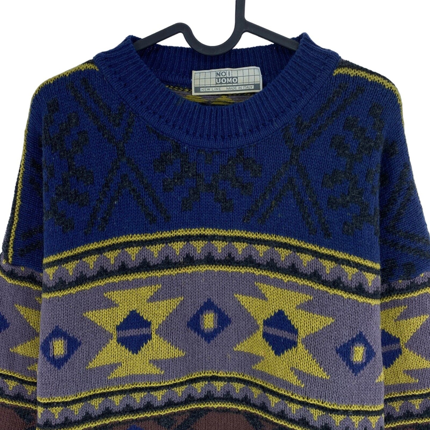 Cosby Vintage Retro 90s NOI UOMO Blue Sweater Pullover Size M