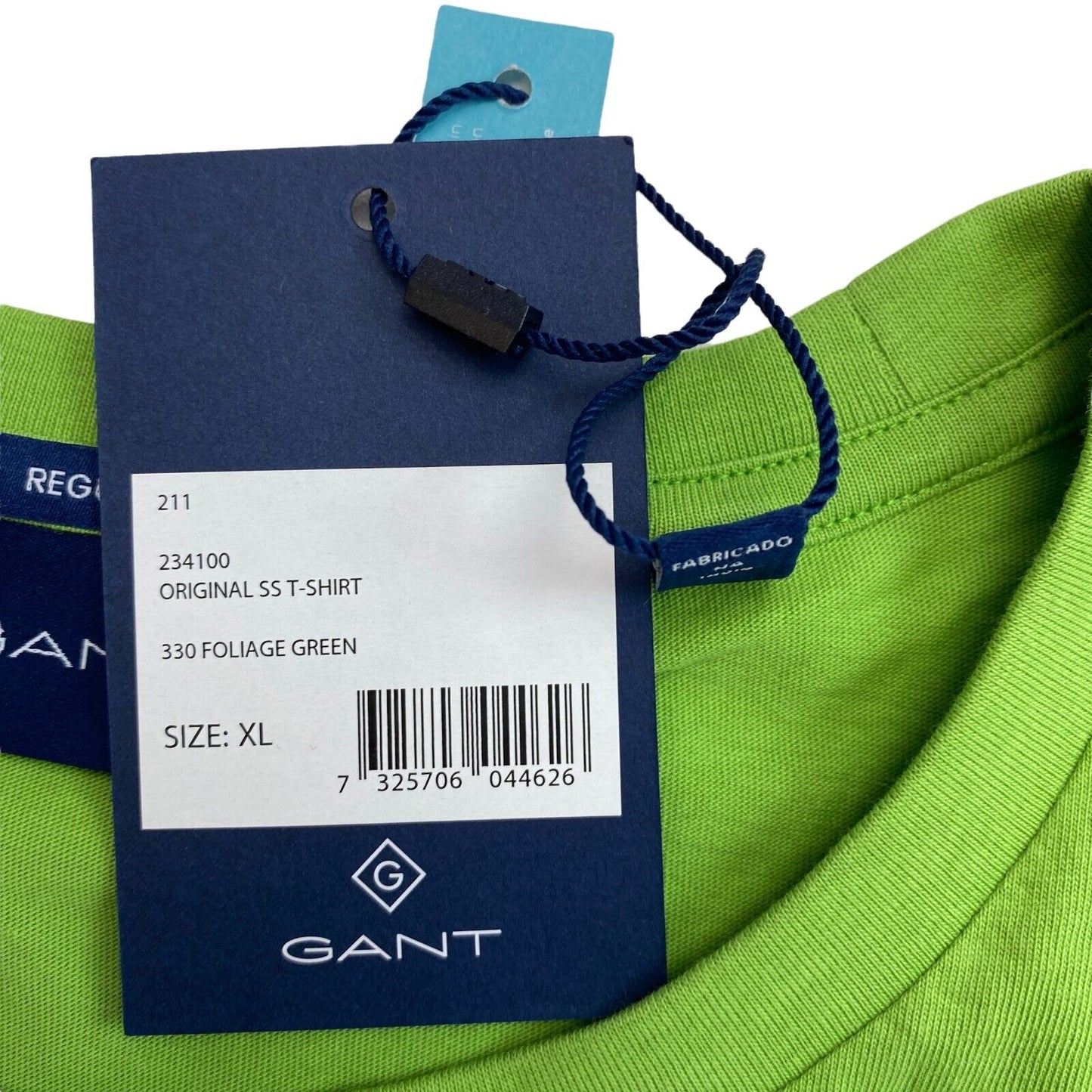 GANT Light Green Original Regular Crew Neck T-Shirt Size XL