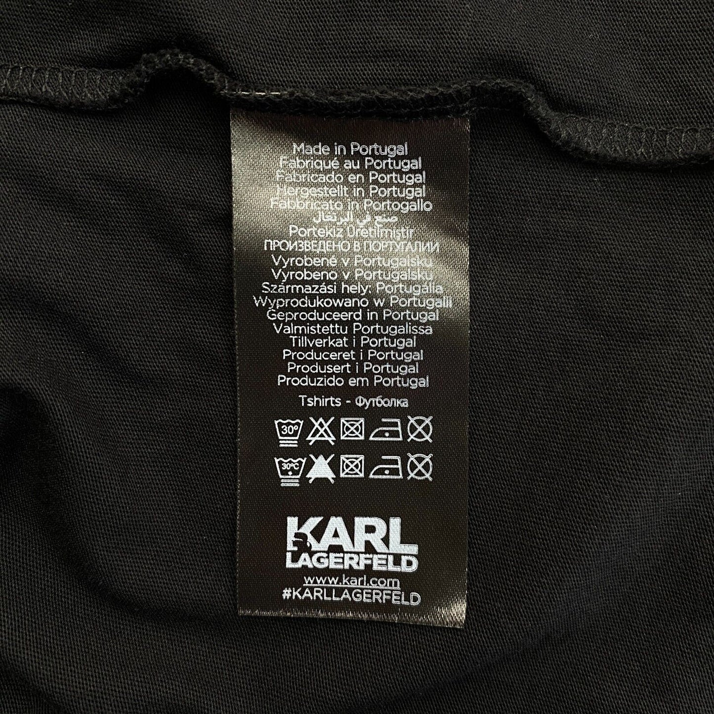 Karl Lagerfeld Black Ikonik Karl & Choupette Crew Neck T Shirt Size M