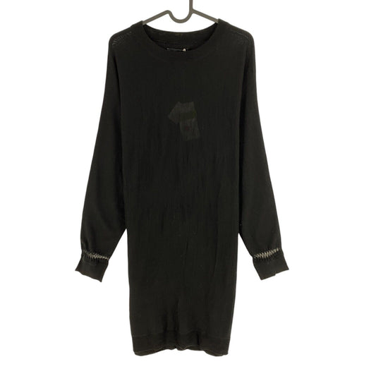 Zadig & Voltaire Women Black 100% Wool Crew Neck Jumper Dress Size M