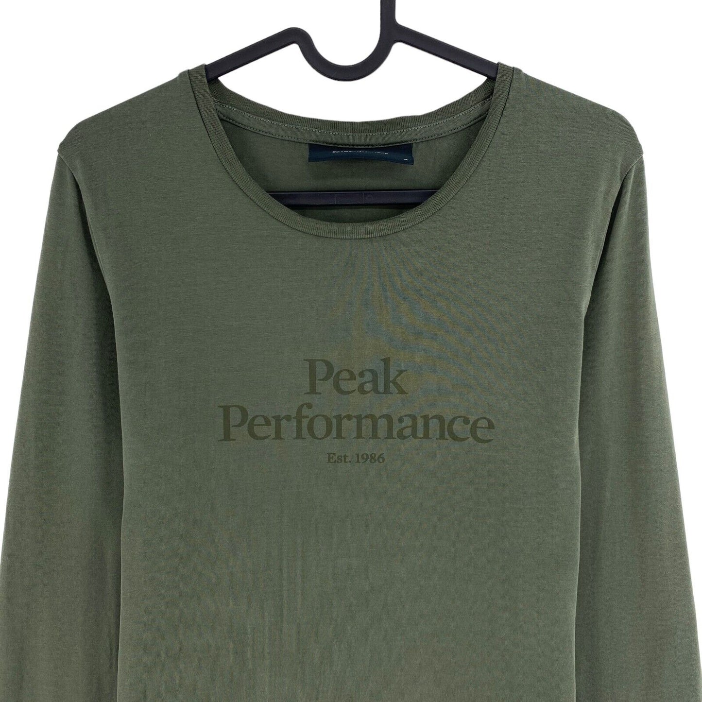 Peak Performance Green Original Long Sleeves Crew Neck T Shirt Top Size M