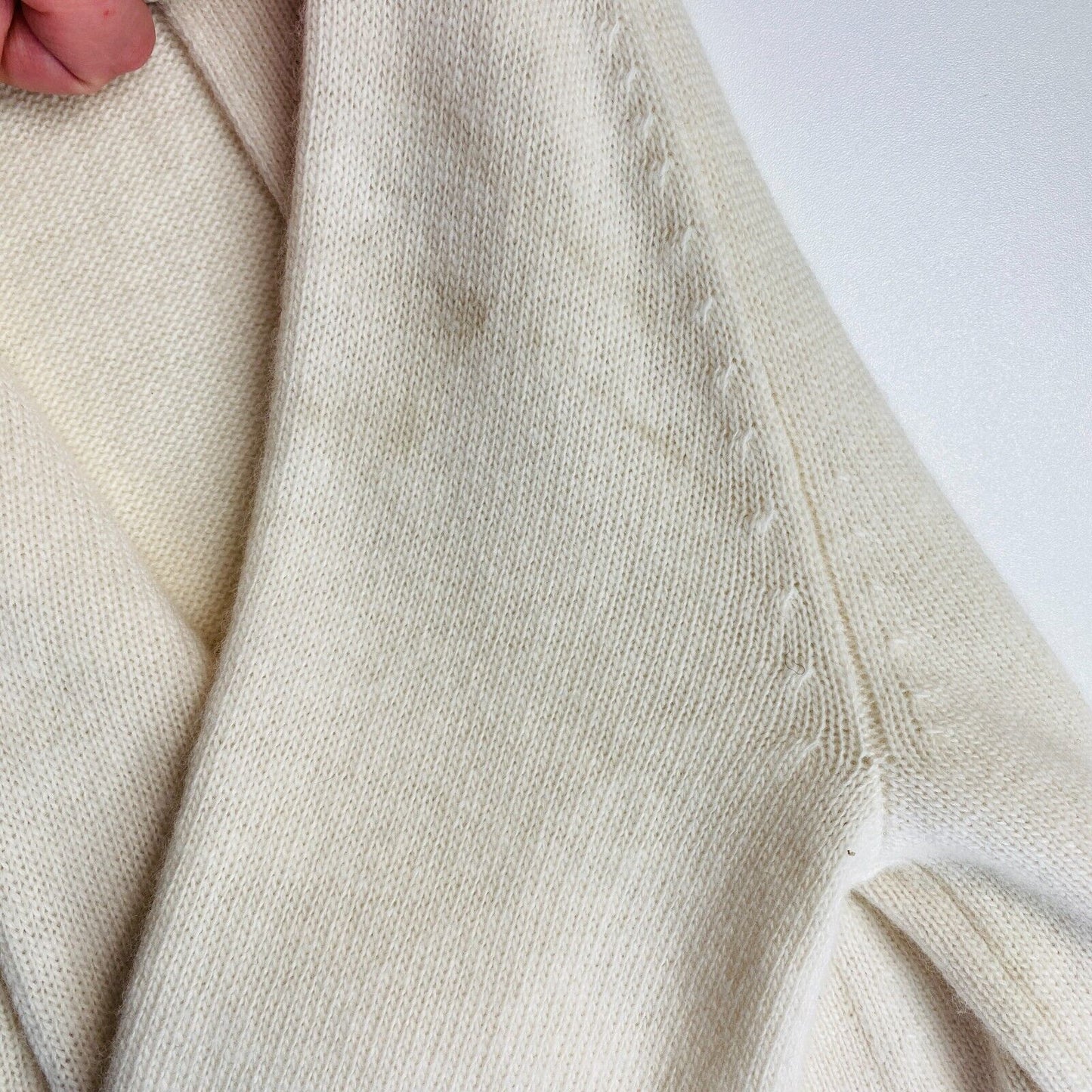 GANT Beige Wollmischung V-Ausschnitt Strickjacke Pullover Größe XS