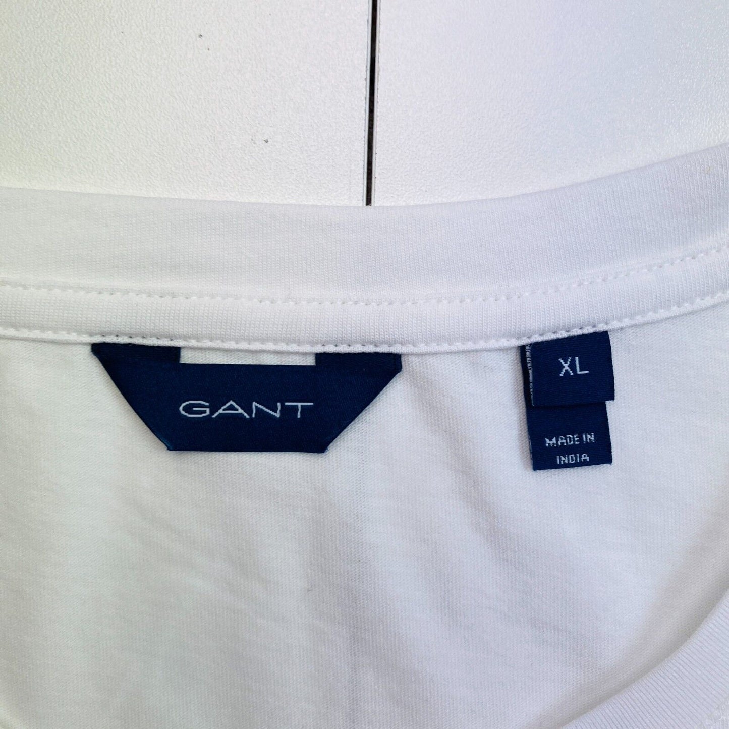 GANT Women White Original Crew Neck Short Sleeves T Shirt Size XL