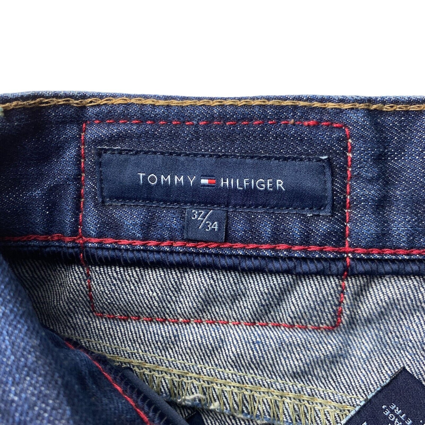 Tommy Hilfiger Dark Blue Regular Straight Fit Jeans W32 L34