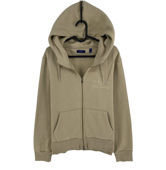 GANT Braun Tonal Shield Full Zip Hoodie Pullover Pullover Größe XL