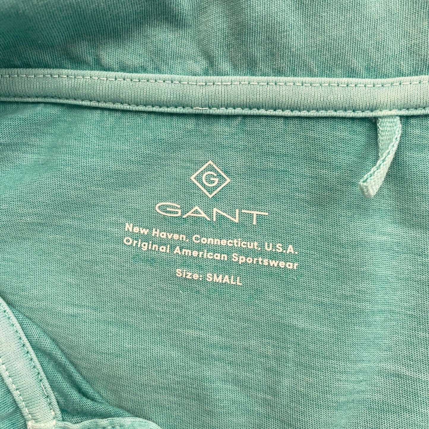 GANT Blueish Green Jersey Rugger Polo Shirt Size S