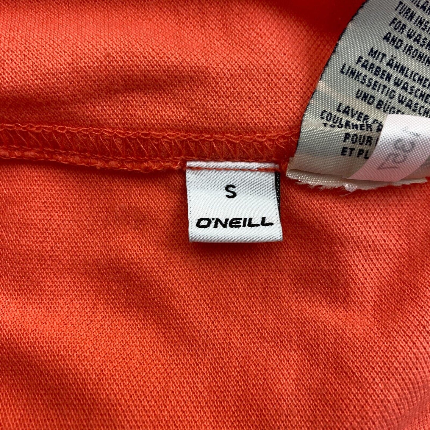 ONeill Men Pinkish Orange Short Sleeves Polo Shirt Size S