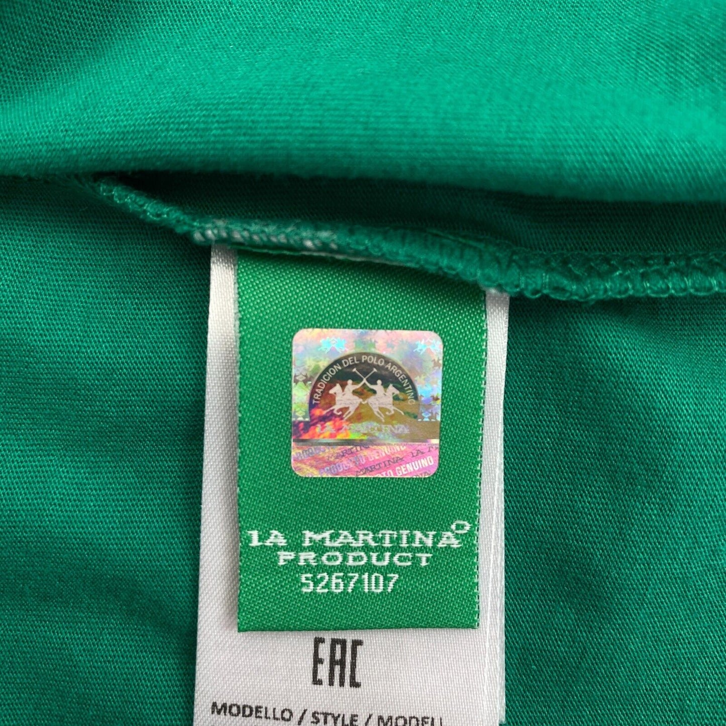 LA MARTINA Dark Green Crew Neck SS T Shirt Top Size  3 / M