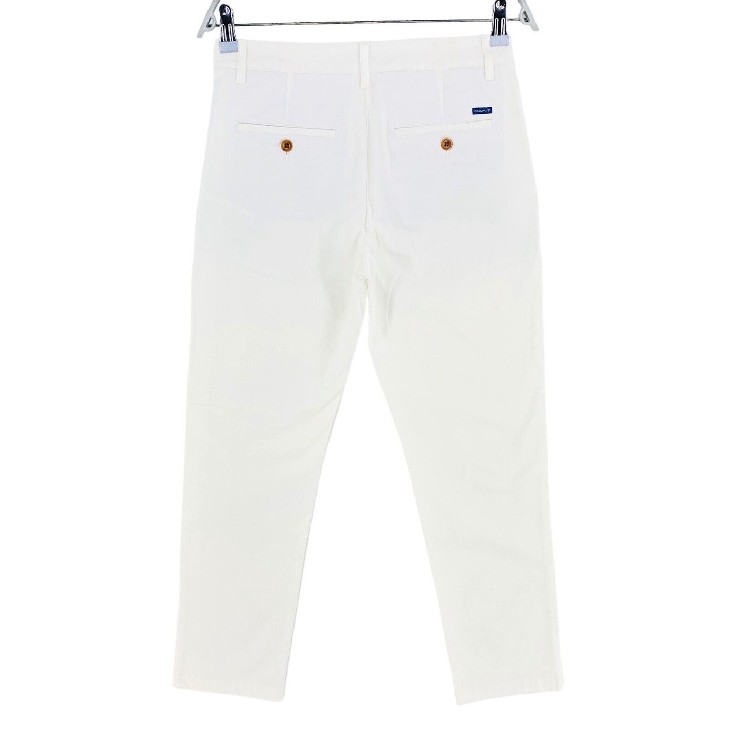 GANT White Fryda Slim Chino Pants Trousers Size EU 34 UK 6 US 4