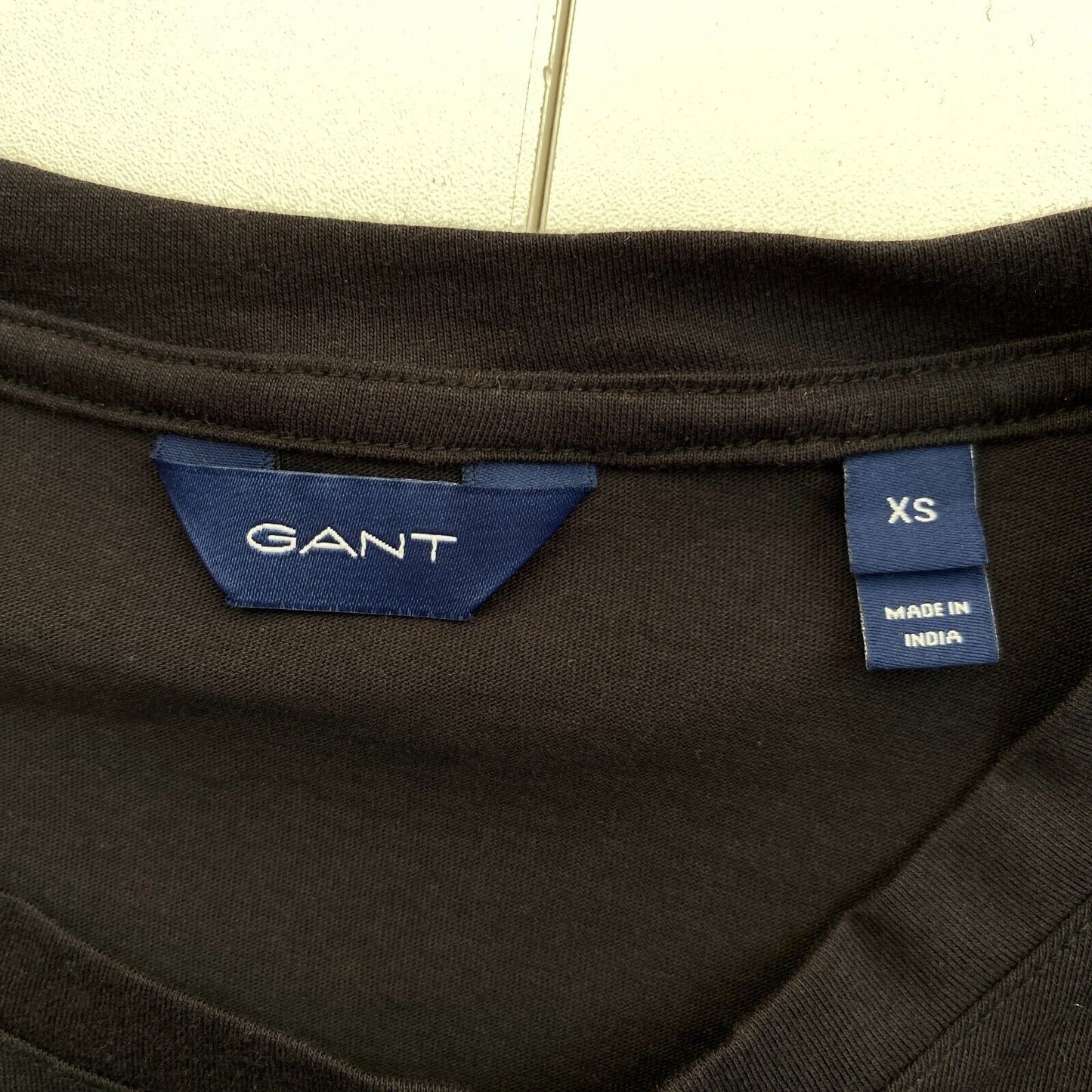 GANT T-Shirt mit Rundhalsausschnitt, Schwarz, Original, Größe XS