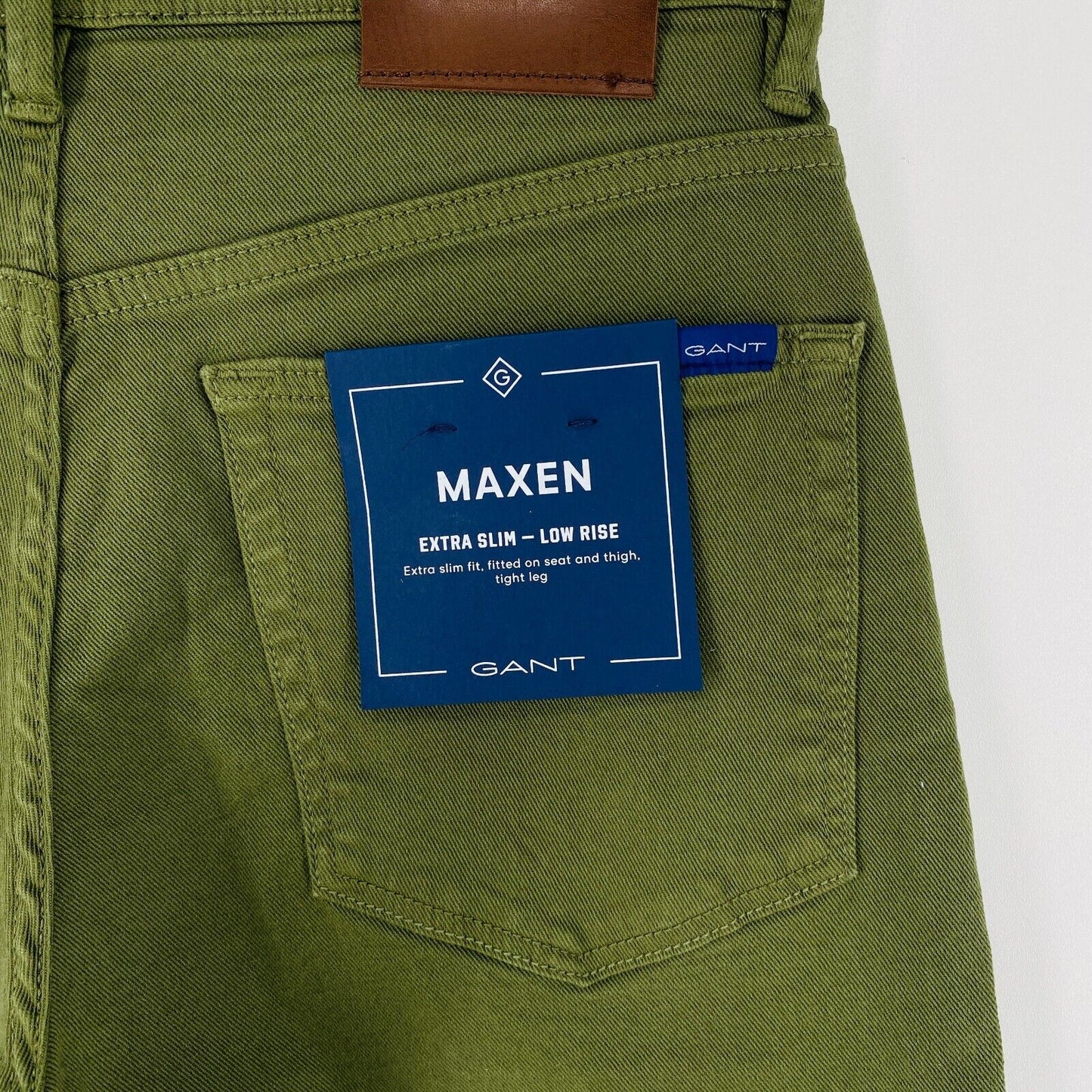 GANT MAXEN Dark Green Stretch Extra Slim Fit Jeans W32 L34