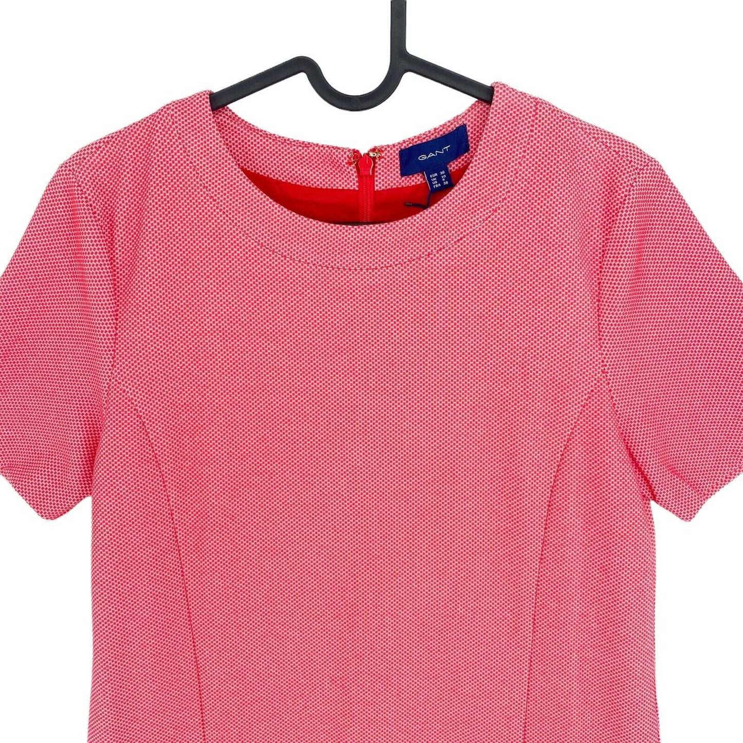 GANT Pink Crew Neck Jersey Pique Dress Size EU 36 UK 10 US 6