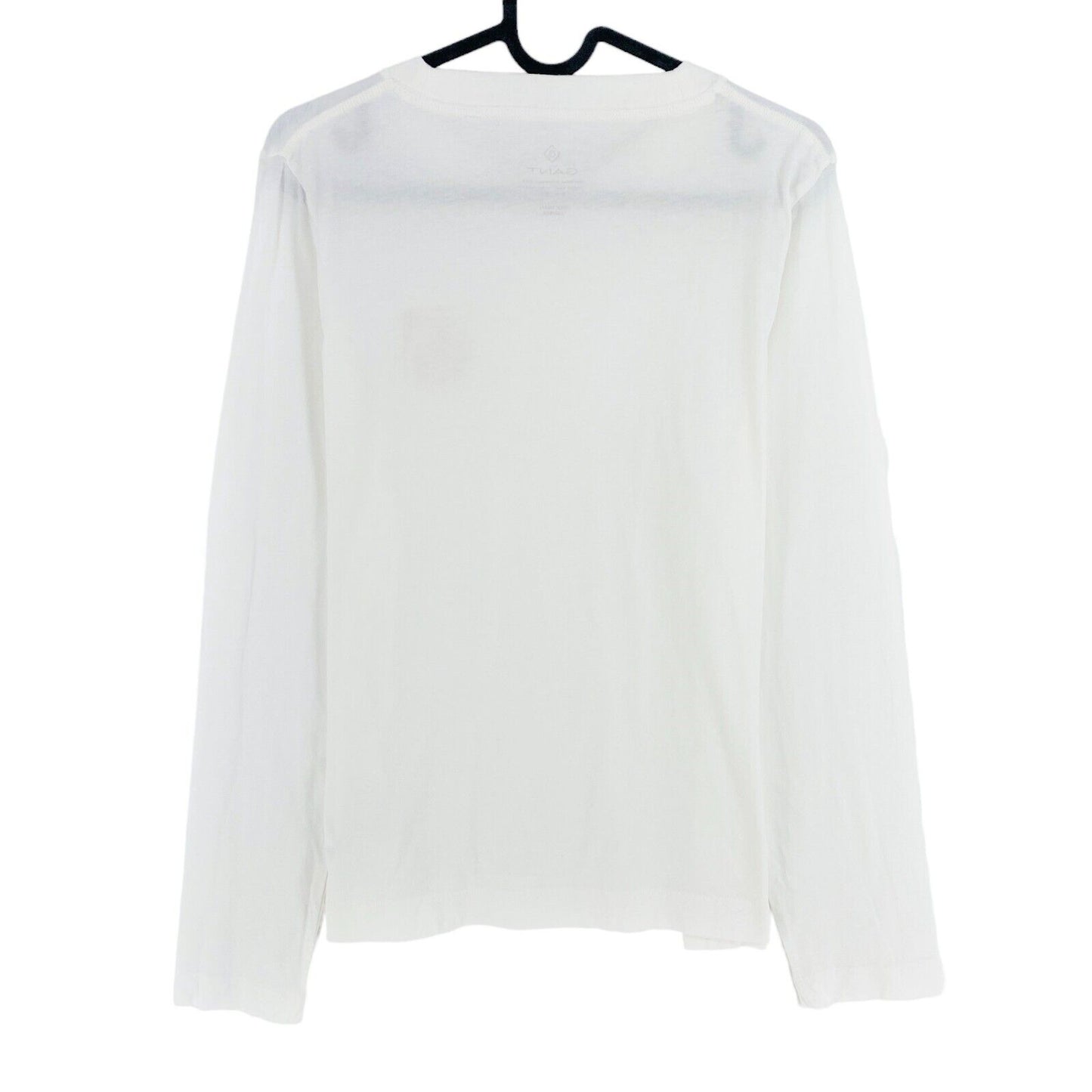 GANT White Crew Neck Long Sleeves T Shirt Size S