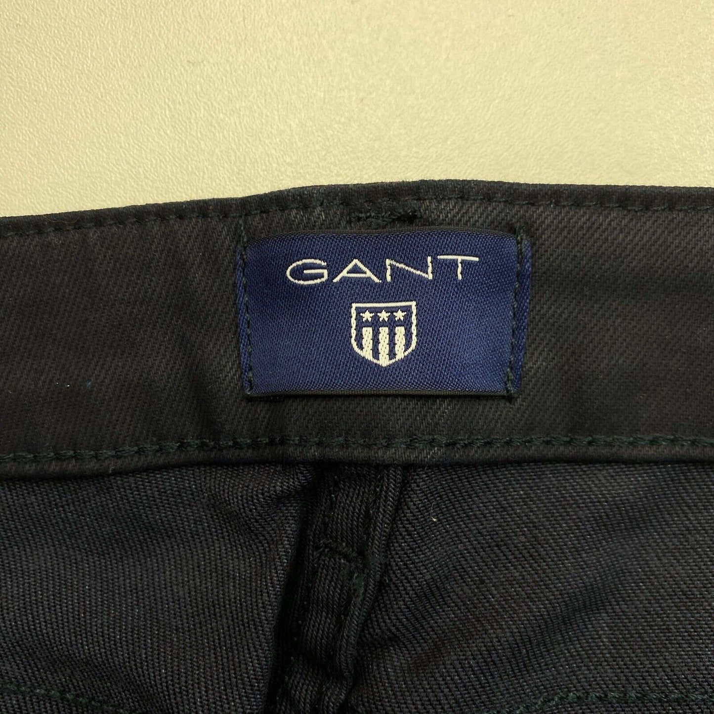 GANT Women Navy Blue Waxed Denim Slim Fit Jean Size W27 L34