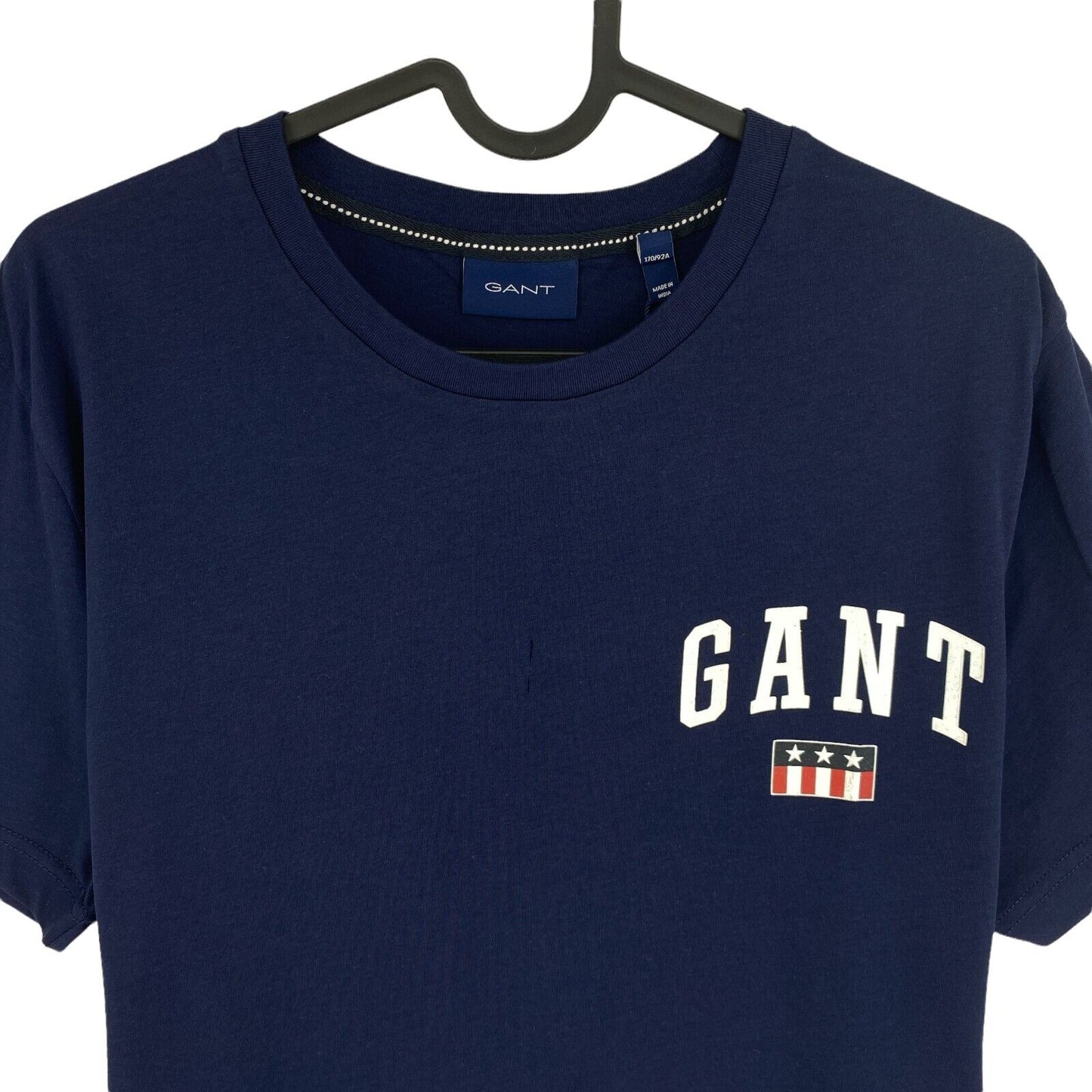 GANT Navy Blue Tag Logo Crew Neck T Shirt Size M