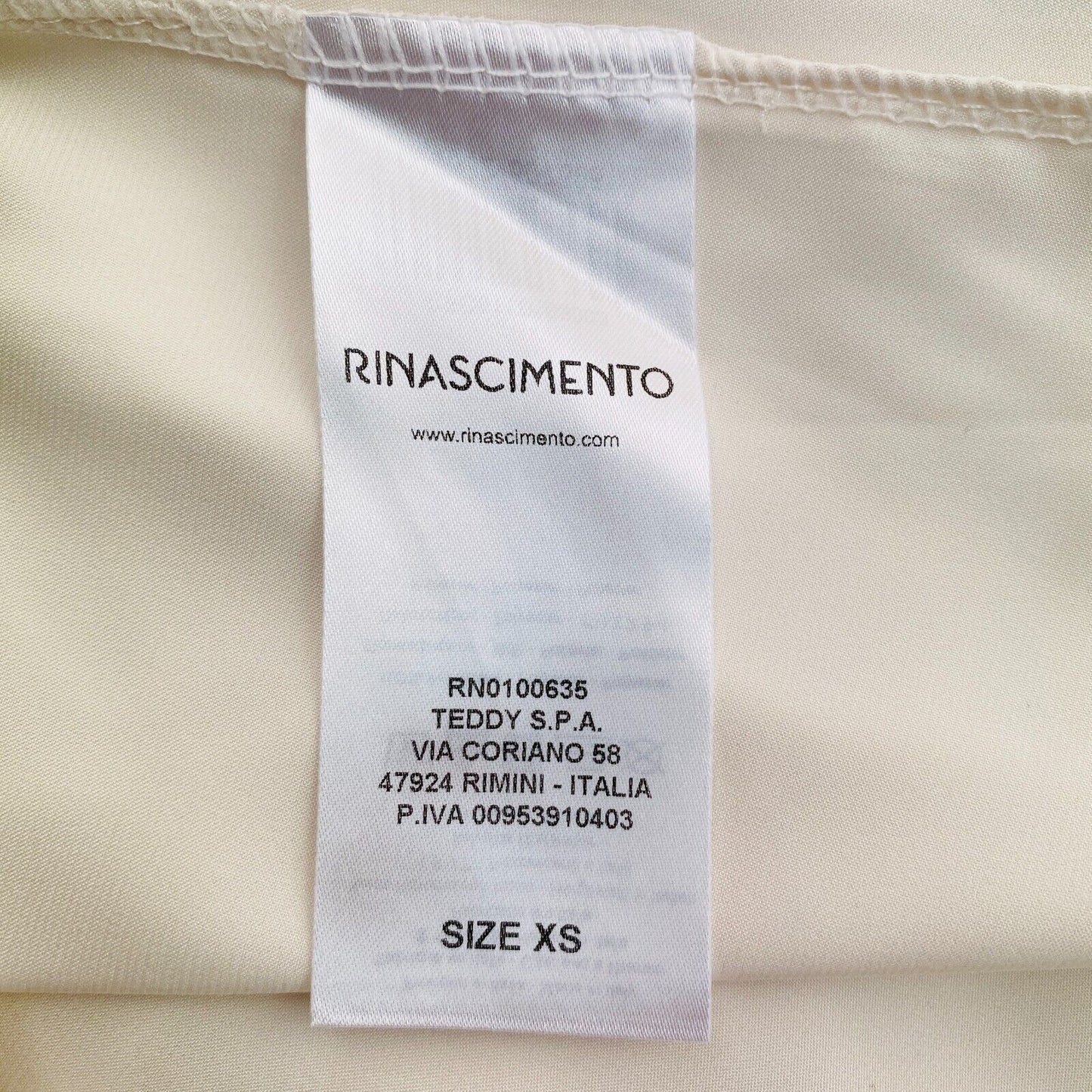 RINASCIMENTO Women Beige Crew Neck Blouse Size XS