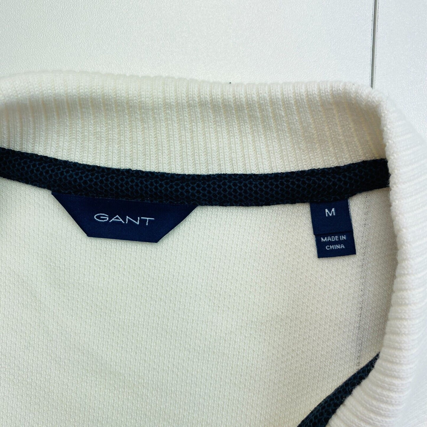 GANT White Rope Icon Pique Short Sleeves Polo Shirt Size M