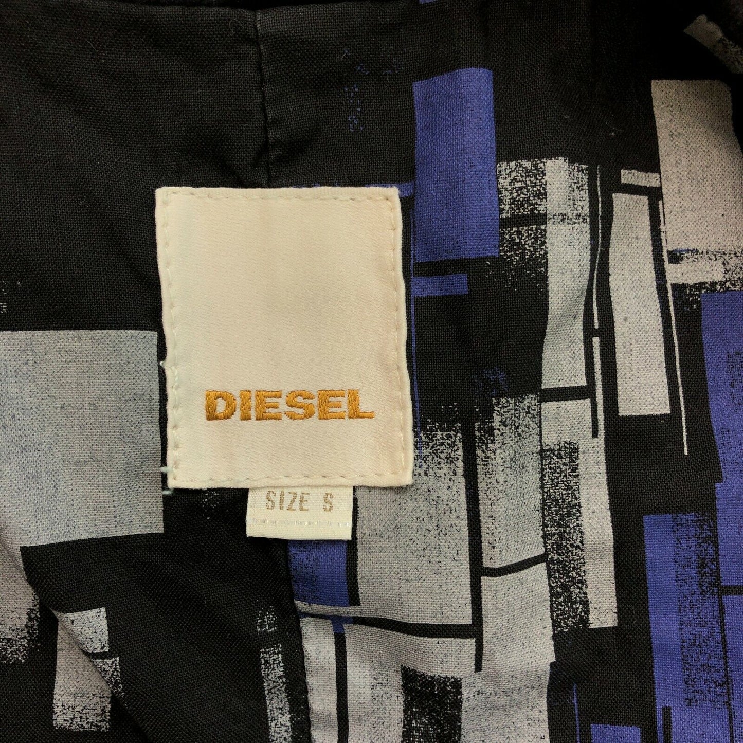 DIESEL Navy Blue V Neck Basic Jacket Size S