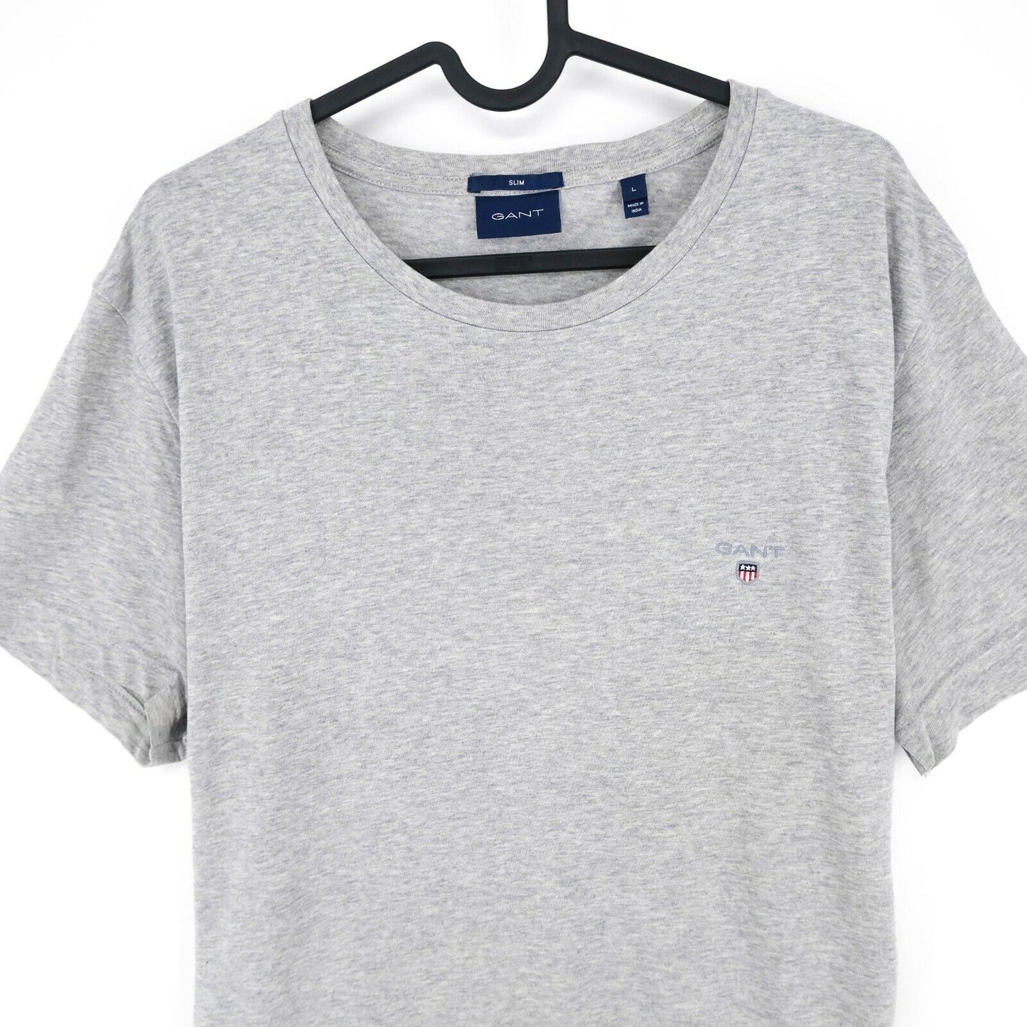 GANT Gris Original Logo Slim Crew Neck T Shirt Taille L