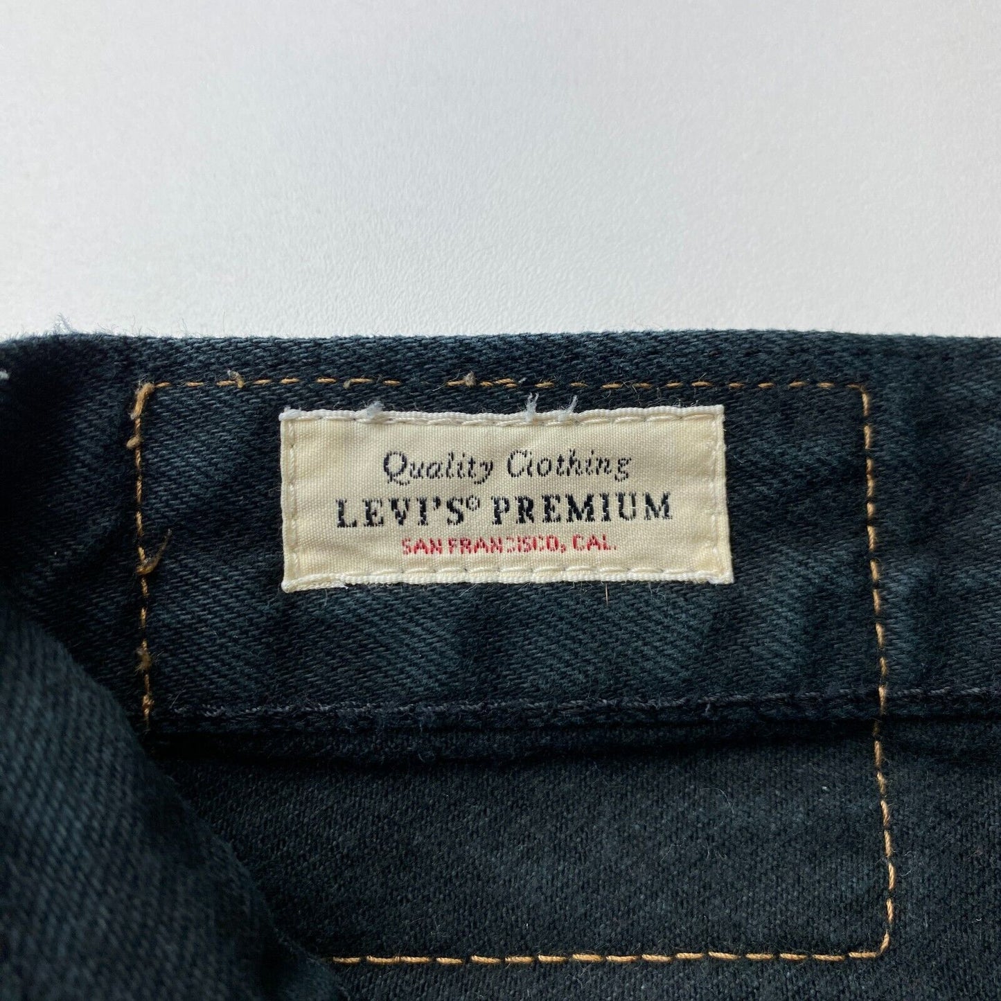 Levi's Premium 501 Black Original Regular Straight Fit Jeans W38 L34