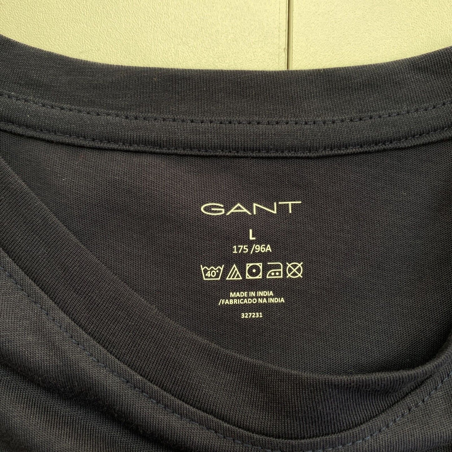 GANT Men Navy Blue Jersey Crew Neck Short Sleeves T Shirt Size L